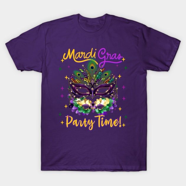 Mardi Gras Party Time! T-Shirt by Mind Your Tee